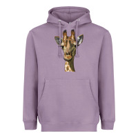 Lavender giraffe head Heavyweight Hoodie - LillyAllenDesigns