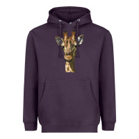 Plum giraffe head Heavyweight Hoodie - LillyAllenDesigns