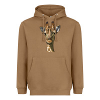 Toasted Coconut giraffe head Heavyweight Hoodie - LillyAllenDesigns