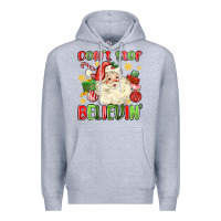 Heather Grey don't stop believin' Premium Hoodie - MaliasSmallBusiness