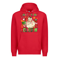Red don't stop believin' Premium Hoodie - MaliasSmallBusiness