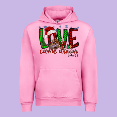 Love Came Dow Christmas Urban Hoodie Designed By Racoondesign