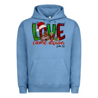 Pigment Pebble Blue love came dow christmas Urban Hoodie - RacoonDesign