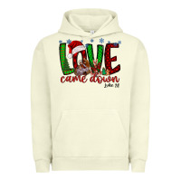 Pigment Pistachio love came dow christmas Urban Hoodie - RacoonDesign