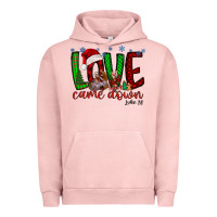 Pigment Salmon love came dow christmas Urban Hoodie - RacoonDesign