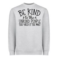 Heather Grey be kind Heavyweight Sweatshirt - Unal Design