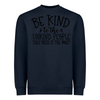 Navy be kind Heavyweight Sweatshirt - Unal Design