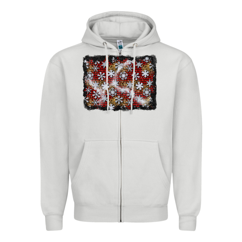 Christmas Snow Crystals Background Zipper Hoodie by BundleAndBundleShop | Teevron