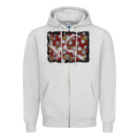 Dove Grey christmas snow crystals background Zipper Hoodie - BundleAndBundleShop