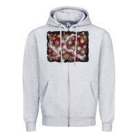 Heather Grey christmas snow crystals background Zipper Hoodie - BundleAndBundleShop