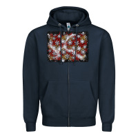 Navy christmas snow crystals background Zipper Hoodie - BundleAndBundleShop