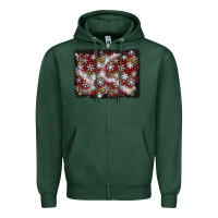 Sports Green christmas snow crystals background Zipper Hoodie - BundleAndBundleShop