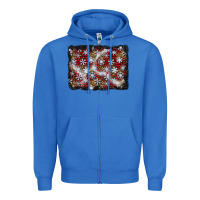 True Royal christmas snow crystals background Zipper Hoodie - BundleAndBundleShop