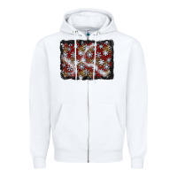 White christmas snow crystals background Zipper Hoodie - BundleAndBundleShop