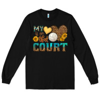 Black my heart is on that court Long Sleeve Tee - HRA Design Shop