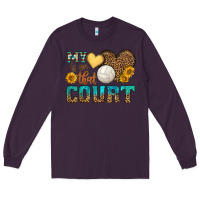 Plum my heart is on that court Long Sleeve Tee - HRA Design Shop
