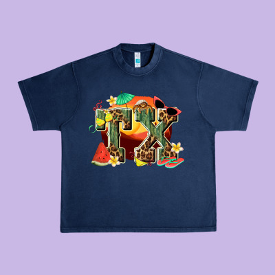 Summer Tx Urban Heavy Tee Designed By Texasbilliewilder