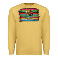 Antique Gold serape leopard mexican flag Premium Sweatshirt - Jasminsmagicworld