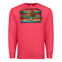 Cardinal serape leopard mexican flag Premium Sweatshirt - Jasminsmagicworld