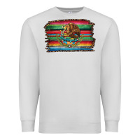 Dove Grey serape leopard mexican flag Premium Sweatshirt - Jasminsmagicworld