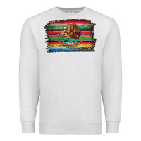 Oatmeal Heather serape leopard mexican flag Premium Sweatshirt - Jasminsmagicworld