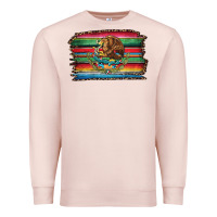 Pale Pink serape leopard mexican flag Premium Sweatshirt - Jasminsmagicworld