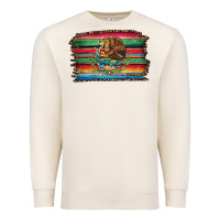 Sandshell serape leopard mexican flag Premium Sweatshirt - Jasminsmagicworld