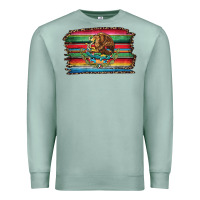 Seafoam serape leopard mexican flag Premium Sweatshirt - Jasminsmagicworld