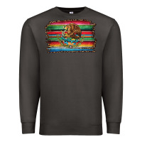 Smoke serape leopard mexican flag Premium Sweatshirt - Jasminsmagicworld