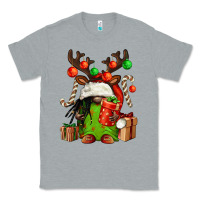 Heather Grey christmas afro gnomes Classic Tee - FaDigitalArtStudio