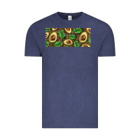 Vintage Denim avocados with wood and leopard background 15 oz mug Vintage Tee - BarkalooDesign