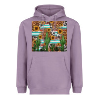 Lavender western cactus and sunflowers Heavyweight Hoodie - Jasminsmagicworld