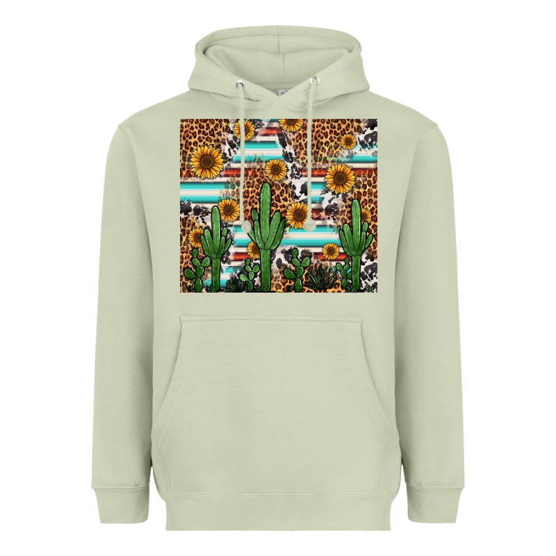 Western Cactus And Sunflowers Heavyweight Hoodie by Jasminsmagicworld | Teevron