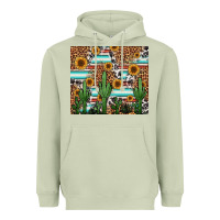 Matcha western cactus and sunflowers Heavyweight Hoodie - Jasminsmagicworld