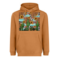 Meerkat western cactus and sunflowers Heavyweight Hoodie - Jasminsmagicworld