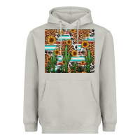 Moon Dust western cactus and sunflowers Heavyweight Hoodie - Jasminsmagicworld