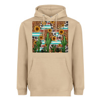 Mushroom western cactus and sunflowers Heavyweight Hoodie - Jasminsmagicworld