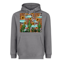 Storm western cactus and sunflowers Heavyweight Hoodie - Jasminsmagicworld
