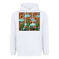 White western cactus and sunflowers Heavyweight Hoodie - Jasminsmagicworld