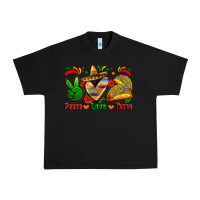 Black peace love tacos Urban Heavy Tee - Zillion Design Studio