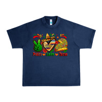 Navy peace love tacos Urban Heavy Tee - Zillion Design Studio