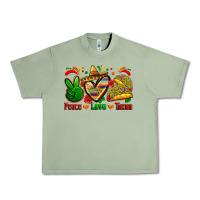 Oil Green peace love tacos Urban Heavy Tee - Zillion Design Studio