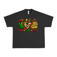 Pigment Black peace love tacos Urban Heavy Tee - Zillion Design Studio