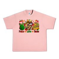Salmon peace love tacos Urban Heavy Tee - Zillion Design Studio