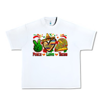 White peace love tacos Urban Heavy Tee - Zillion Design Studio