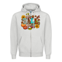 Dove Grey it's fall y'all Zipper Hoodie - AdoDesignShop