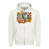 Oatmeal Heather it's fall y'all Zipper Hoodie - AdoDesignShop
