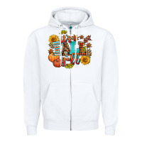White it's fall y'all Zipper Hoodie - AdoDesignShop