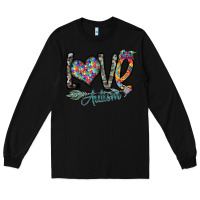 Black love autism Long Sleeve Tee - SublimationCraftShop