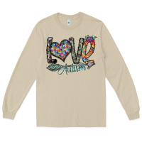 Mushroom love autism Long Sleeve Tee - SublimationCraftShop